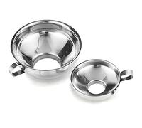 Lanko Embudo para Conservas, Paquete de 2 Suministros para Conservas de Acero Inoxidable Embudo de Cocina Embudo para Tarros Embudo para Conservas