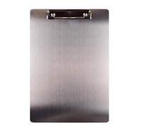 Lanko Portapapeles de metal carpeta A4 acero inoxidable Clip Board factura almacenamiento carpeta escritura archivo tablero menú carril para negocios