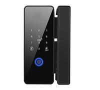 Lanko Tuya WiFi Smart Door Lock Impermeable Cerradura Electrónica con Huellas Digitales Rim para Puerta de Vidrio, Estilo 1