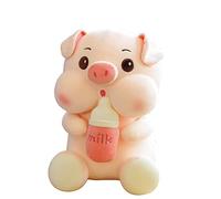 LANKYBOX Peluche de Peluche, bebé Cerdito Suave Kawaii Bebe Leche Peluche muñeca, Almohada Decorativa Rosa en la habitación de la niña, San Valentín de cumpleaños (Large Eye Pig Baby,70 cm)