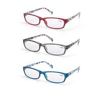 LANLANG Gafas de Lectura para Mujer, Anti Luz Azul, Filtro Azul, 3 Colores, Incluyendo 0-4,0 Dioptras, L-L010