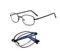 LANLANG gafas presbicia plegables mujer hombre con metal marco, gafas lectura mujer hombre, gafas luz azul, filtro azul, gafas de lectura mujer, gafas para leer, 1,0~4 dioptrías