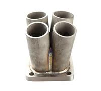 Lanliuhui Store Colector de turbo de acero inoxidable de 4 cilindros y 4 bridas T4