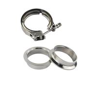 Lanliuhui Store Kit brida macho-hembra para escape bandaV acero inoxidable para automóvil abrazadera bandaV 76mm clip 1,5 2,5 3pulgadas(2.5 Inch)