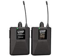 Lanlousy UHF Micrófono Lavalier inalámbrico de doble canal para cámara SLR de 65 m de rango DSLR entrevista de un solo canal