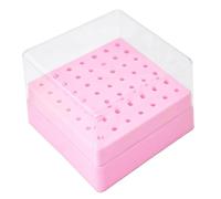 Lanmijia Estuche Para Brocas De Taladro De Uñas - Organizador Con Tapa Transparente Y Cuarenta Y Nueve Huecos - Estuche Organizador De Herramientas Para Uñas - Para Mujeres, Principiantes, Entusiastas