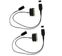 LANMINGLEL 5V 3PIN ARGB Controlador SATA a 3PIN ARGB Splitters Cable Modo de luz incorporado para placas base sin 5V ARGB o ventiladores ARGB DIY, tiras de luz ARGB Paquete de 2