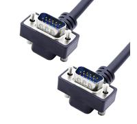 LANMINGLEL Cable VGA de 90 grados 15 pines VGA para monitor VGA a VGA 1080P VGA cable alargador para monitor proyector ordenador (macho a macho)