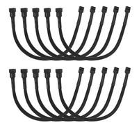 LANMINGLEL PWM Cable de extensión de ventilador de 4 pines 12 pulgadas Cable de extensión de alimentación de ventilador de PC macho a hembra Cable divisor de ventilador PWM de 4 pines (1 a 1, 10)