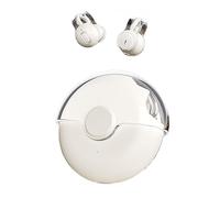 LANMOU Auriculares con Clip para la Oreja de Conducción Ósea Inalámbricos Bluetooth 5.3, Auriculares Abiertos para Correr con Cancelación de Ruido CVC 56H Tiempo de Reproducción (White)