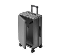 LANMOU Maleta De Cabina Ampliable ABS PC Equipaje De Mano Trolley Rígido Ligero con 4 Ruedas Dobles Giratorias 360 Candado TSA E Interior Compartimentado (Gris,55 x 36 x 24 cm)