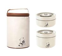 LANMOU Termo para Comida 900ml Taza Aislada de Acero Inoxidable para Alimentos Bebida Sopa Termo Térmico para Sólido y Líquido para Bebe Niños y Adultos Regalo para niños (550ml+350ml+bag)