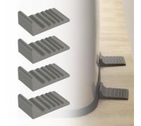 LANMU Amortiguador de pared con placa protectora para cubos de basura con pedal - 2 pares de topes de silicona, evita golpes y protege la pared en cocina, baño y oficina