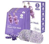 LANNA Máscara de ojos de vapor calentada para dormir y relajarse en el spa, compresa cálida autocalentable para ojos secos e hinchados, tamaño de viaje desechable, esencial de larga duración, 60-120