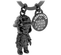 LANOLU Llavero Bombero, Amuleto de la Suerte, Regalos para Hombres, Regalos para Bomberos de Metal