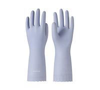 LANON 1 Pare Guantes Limpieza Hogar, Guantes De Cocina para Lavar Platos Sin Forro, Reutilizables, Antideslizantes, Impermeable, Sin Látex, Islandia Azul, Talla M