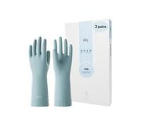 LANON 3 Pares wahoo Guantes Limpieza Hogar, Guantes De Cocina para Lavar Platos Sin Forro, Reutilizables, Antideslizantes, Spray para Surf, Talla S