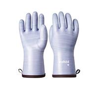 LANON Protection Wahoo Silicona Líquida Guantes Barbacoa, Ahumador Resistente Al Calor, Impermeable, Guantes Horno Profesional para Cocina, Parrilla, Hornear, Microwave, Púrpura, Tamano M