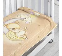 Lanovenanube PIELSA Baby | Manta Bebe | Manta Bebe Invierno | Manta Bebe Meses | Manta Bebe Estampada | Manta de Cuna | Color Nácar | Tamaño 80x110…