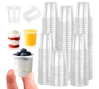 Lanovuto 300 Piezas Vasos Chupito Plastico, 20ml/2cl Vasos de Plástico Transparente, para Cumpleaños, Picnic, Fiestas, Barbacoa