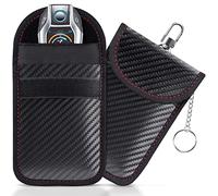 lanpard 2PCS Mini Bolsa Faraday para Llaves de Coche, Funda Bloqueo de Señal de Seguridad Anti RFID/WiFi/gsm/LTE/NFC Protección Antirrobo (Fibra de Carbono)