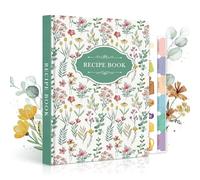 Lanpn A5 Libro de Recetas Para 70 Recetas, Recetario de Cocina para Escribir, Mi Cuaderno Recetas Tapa Dura, Recipe Journal Book, Libretas para Recetas de Cocina en Blanco, Verde, Inglés