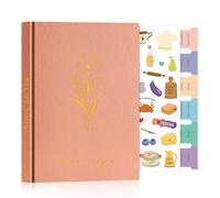 Lanpn A5 Libro de Recetas Tapa Dura, Mi Cuaderno Recetas Para 70 Recetas, Recetario de Cocina para Escribir, Recipe Journal Book, Libretas para Recetas de Cocina en Blanco, Rosa, Inglés