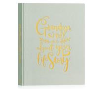 Lanpn Abuela Cuentame la Historia de Tu Vida, Diario Abuelas Cuéntame tu Historia con 260+ Preguntas, Grandma Life Sroty Journal, Regalo Día de la Madre Cumpleaños Navidad, Verde Salvia, Inglés