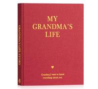 Lanpn Abuela Cuentame la Historia de Tu Vida, Diario Abuelas Cuéntame tu Historia con 260+ Preguntas, Grandma Life Sroty Journal, Regalo Día de la Madre Cumpleaños Navidad, Inglés, Rojo