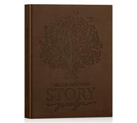 Lanpn Abuelo Cuentame la Historia de Tu Vida, Diario Abuelos Cuéntame tu Historia con 270+ Preguntas, Grandpa Life Sroty Journal, Día de la Padre Cumpleaños Navidad Regalo, Inglés, Marrón