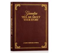 Lanpn Abuelo Cuentame la Historia de Tu Vida, Diario Abuelos Cuéntame tu Historia con 270+ Preguntas, Grandpa Life Sroty Journal, Día de la Padre Cumpleaños Navidad Regalo, Marrón, Inglés