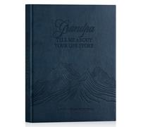 Lanpn Abuelo Cuentame la Historia de Tu Vida, Diario Abuelos Cuéntame tu Historia con 270+ Preguntas, Grandpa Life Sroty Journal, Regalo Día de la Padre Cumpleaños Navidad, Azul, Inglés