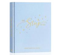 Lanpn Album Bebe Primer 5 Año para Niña Niño - Libro Recuerdos Bebé para Pegar Fotos y Escribir - Hello Baby Libros Cuaderno Diario Álbum Fotos Bebe Regalo Recién Nacido (Azul,154 Páginas, Inglés)