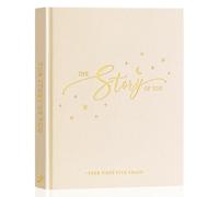 Lanpn Album Bebe Primer 5 Año para Niña Niño - Libro Recuerdos Bebé para Pegar Fotos y Escribir - Hello Baby Libros Cuaderno Diario Álbum Fotos Bebe Regalo Recién Nacido (Beige,154 Páginas, Inglés)