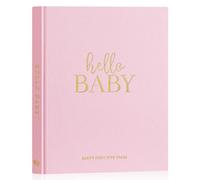 Lanpn Album Bebe Primer 5 Año para Niño Niña - Libro Recuerdos Bebé para Pegar Fotos y Escribir - Hello Baby Libros Cuaderno Diario Álbum Fotos Bebe Regalo Recién Nacido (Rosa,154 Páginas, Inglés)