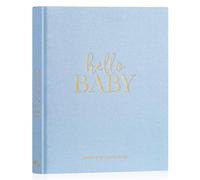 Lanpn Album Bebe Primer 5 Año para Niño Niña - Libro Recuerdos Bebé para Pegar Fotos y Escribir - Hello Baby Libros Cuaderno Diario Álbum Fotos Bebe Regalo Recién Nacido (Azul,154 Páginas, Inglés)