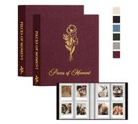 Lanpn Álbum de Foto Polaroid 208 Bolsillos 2 Pack para 2x3 inch Foto instantánea Fujifilm Instax Mini 12 11 9 8 25 40 70 90 SE Mini LiPlay Link2 EVO Polaroid Snap PIC-300 HP Sprocket Kodak, Morado