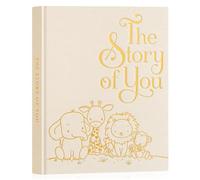 Lanpn Álbum Fotos Bebé Primer 5 Año para Niño Niña, The Story of Your Baby Memory Book, Libro Recuerdos Bebe, Baby's Journal Diario Recién Nacido Regalo (154 Páginas, Inglés, Beige)