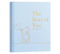 Lanpn Álbum Fotos Bebé Primer 5 Año para Niño Niña, The Story of Your Baby Memory Book, Libro Recuerdos Bebe, Baby's Journal Diario Recién Nacido Regalo (Azul, Inglés, 154 Páginas)