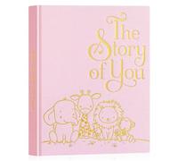 Lanpn Álbum Fotos Bebé Primer 5 Año para Niño Niña, The Story of Your Baby Memory Book, Libro Recuerdos Bebe, Baby's Journal Diario Recién Nacido Regalo (154 Páginas, Inglés, Rosa)