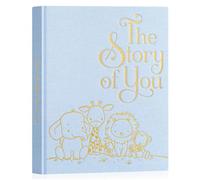 Lanpn Álbum Fotos Bebé Primer 5 Año para Niño Niña, The Story of Your Baby Memory Book, Libro Recuerdos Bebe, Baby's Journal Diario Recién Nacido Regalo (154 Páginas, Inglés, Azul)