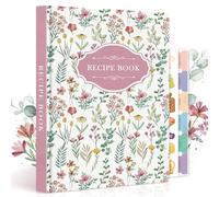 Lanpn B5 Libro de Recetas Para 70 Recetas, Recetario de Cocina para Escribir, Mi Cuaderno Recetas Tapa Dura, Recipe Journal Book, Libretas para Recetas de Cocina en Blanco, Rosa, Inglés