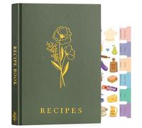 Lanpn B5 Libro de Recetas Tapa Dura, Mi Cuaderno Recetas Para 70 Recetas, Recetario de Cocina para Escribir, Recipe Journal Book, Libretas para Recetas de Cocina en Blanco, Verde, Inglés