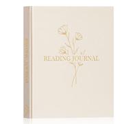 Lanpn Cuaderno de Lecturas de Lino, Diario de Registro de Lectura, Libros Leídos Reading Log Book Journal, Lista de Deseos, Préstamos de Libros, Regalo para Amantes de la los Libros (Beige)