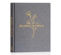 Lanpn Cuaderno de Lecturas de Lino, Diario de Registro de Lectura, Libros Leídos Reading Log Book Journal, Lista de Deseos, Préstamos de Libros, Regalo para Amantes de la los Libros (Gris)