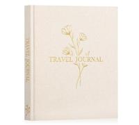 Lanpn Cuaderno de Viaje para Mujeres y Hombres, Diario de Viaje de Lino, Libreta de Viaje de Recuerdos Cuaderno de Notas Álbum de Fotos de Viajes, Regalos para Viajeros (Beige, 110 Páginas)
