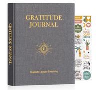 Lanpn Diario de Gratitud Y Manifestación para Hombre Mujer, Journal 5 Minutos las Gratitudes con Afirmaciones, Cuaderno de Agradecimiento Guiado, 4 Meses Personal Growth Reflexión, Inglés, Gris