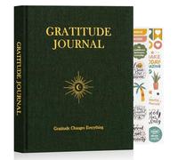 Lanpn Diario de Gratitud Y Manifestación para Hombre Mujer, Journal 5 Minutos las Gratitudes con Afirmaciones, Cuaderno de Agradecimiento Guiado, 4 Meses Personal Growth Reflexión, Inglés, Verde