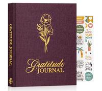 Lanpn Diario de Gratitud Y Manifestación para Mujer Hombre, Journal 5 Minutos las Gratitudes con Afirmaciones, Cuaderno de Agradecimiento Guiado, 4 Meses Personal Growth Reflexión, Inglés, Morado