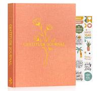 Lanpn Diario de Gratitud Y Manifestación para Mujer Hombre, Journal 5 Minutos las Gratitudes con Afirmaciones, Cuaderno de Agradecimiento Guiado, Personal Growth Reflexión 4 Meses, Inglés, Rojo